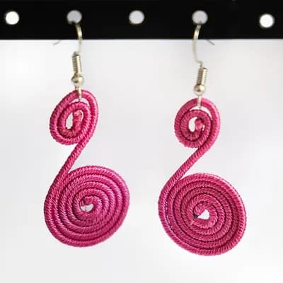 Spiral Disc Earrings — 2